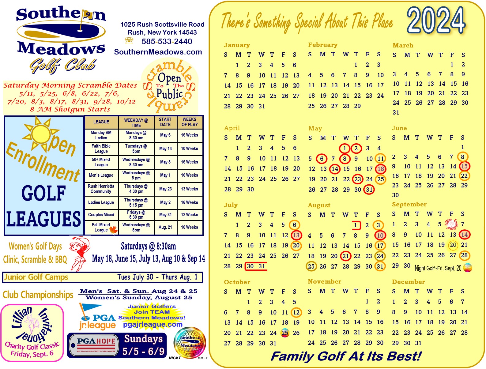 2024 CALENDAR – 1025 Rush Scottsville Road, Rush, NY 14543